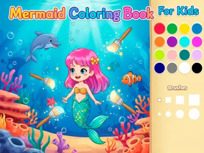 Jogo Livro de colorir sereia para crianças online