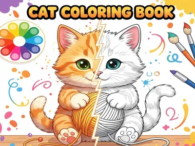 Jogo Livro para colorir de gato online