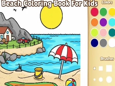 Jogo Livro de colorir de praia para crianças online Jogo Livro de colorir de praia para crianças online