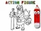 Jogo De Volta à Escola: Colorindo Figuras de Ação online