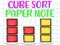 Jogo Cubo Classificar Nota de Papel online
