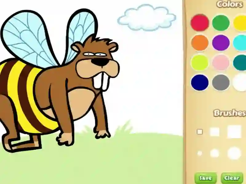 Jogo Livro de colorir animal engraçado para crianças online