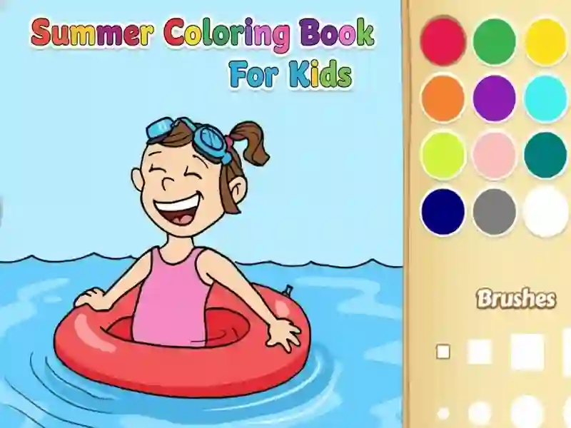 Jogo Livro para colorir de verão para crianças online Jogo Livro para colorir de verão para crianças online