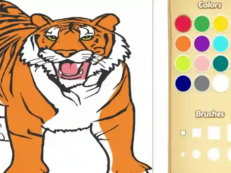 Jogo Livro para colorir tigre online