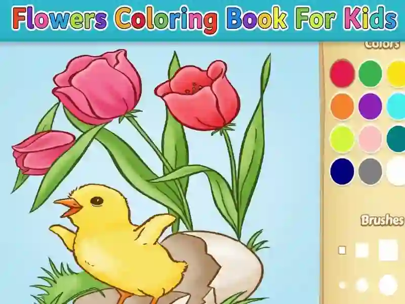 Jogo Livro para colorir de flores para crianças online