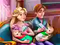Jogo Dia em Família das Gémeas Rapunzel online