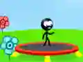 Jogo Stickman de Trampolim online Jogo Stickman de Trampolim online