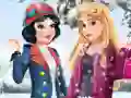 Jogo Moda de Inverno da Aurora e Branca de Neve online
