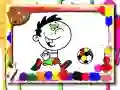 Jogo Hora de Colorir Futebol online