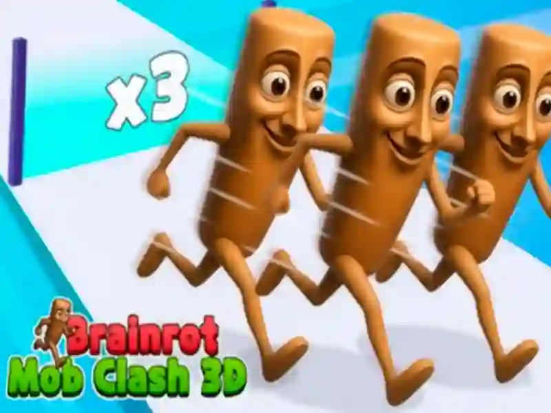 Jogo Brainrot Mob Confronto 3D online