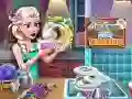 Jogo Lavar Louça da Rainha do Gelo online Jogo Lavar Louça da Rainha do Gelo online