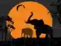Jogo Quebra-Cabeça Silhueta de Elefante online Jogo Quebra-Cabeça Silhueta de Elefante online