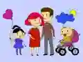 Jogo Livro de Colorir Família Feliz online