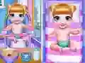 Jogo Tempo Maravilhoso de Banho para Gêmeos online Jogo Tempo Maravilhoso de Banho para Gêmeos online