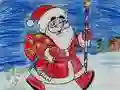 Jogo Colorir o Papai Noel online Jogo Colorir o Papai Noel online
