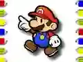 Jogo De Volta À Escola: Pintura do Mario online