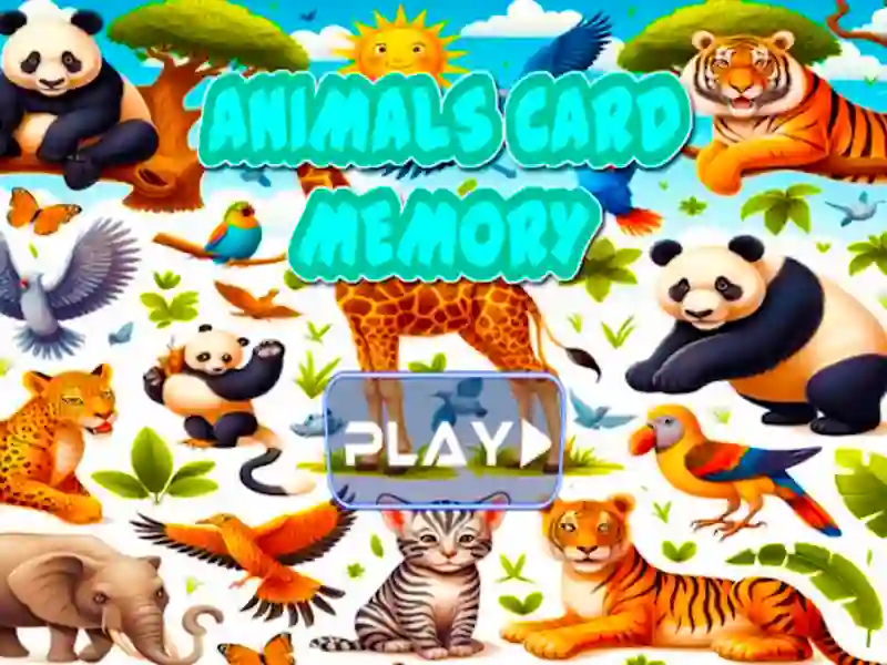 Jogo Memória de cartões de animais online