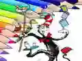 Jogo Livro de Colorir para o Gato de Chapéu online
