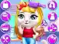 Jogo Salão de Cabelo Chic para Bebés Gatos online
