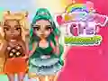 Jogo Desafio de Vestir as Meninas Arco-Íris online