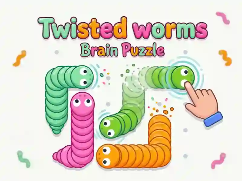 Jogo Twisted worms Brain Puzzle online