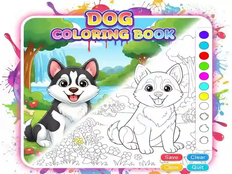 Jogo Livro para colorir de cachorro online