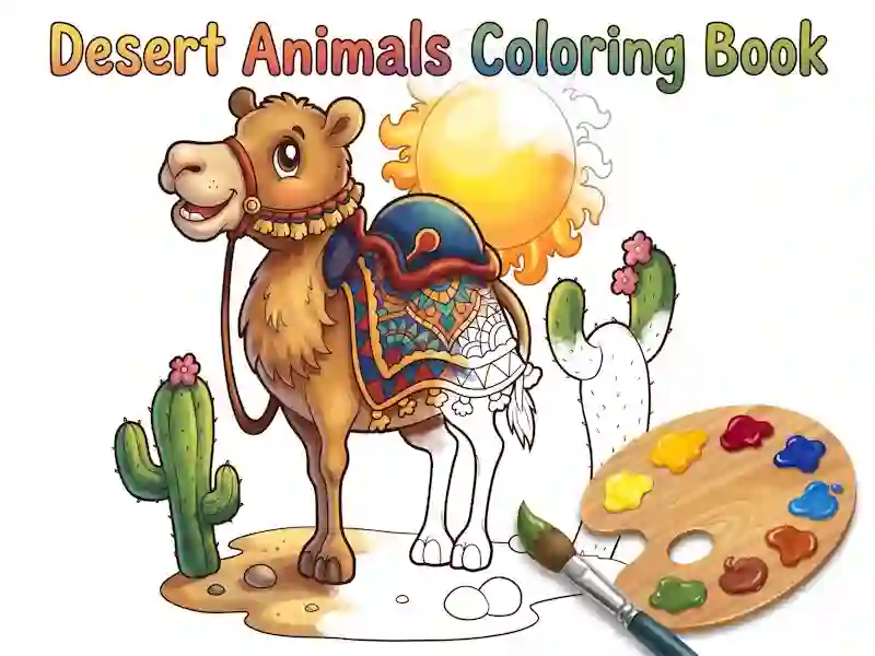 Jogo Desert Animals Coloring Book online