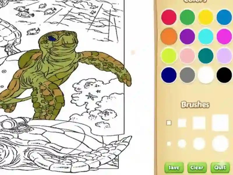 Jogo Livro para colorir de animais marinhos online