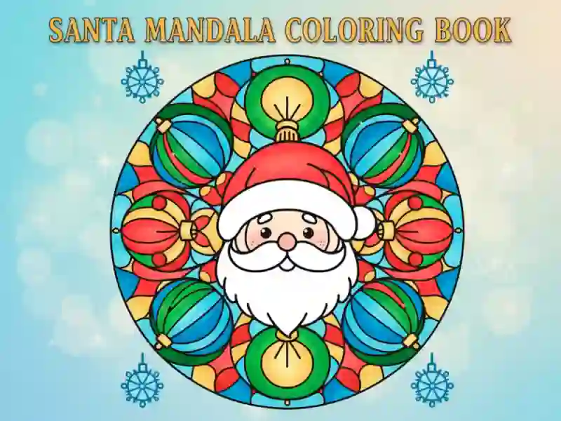 Jogo Livro para colorir Santa Mandala online