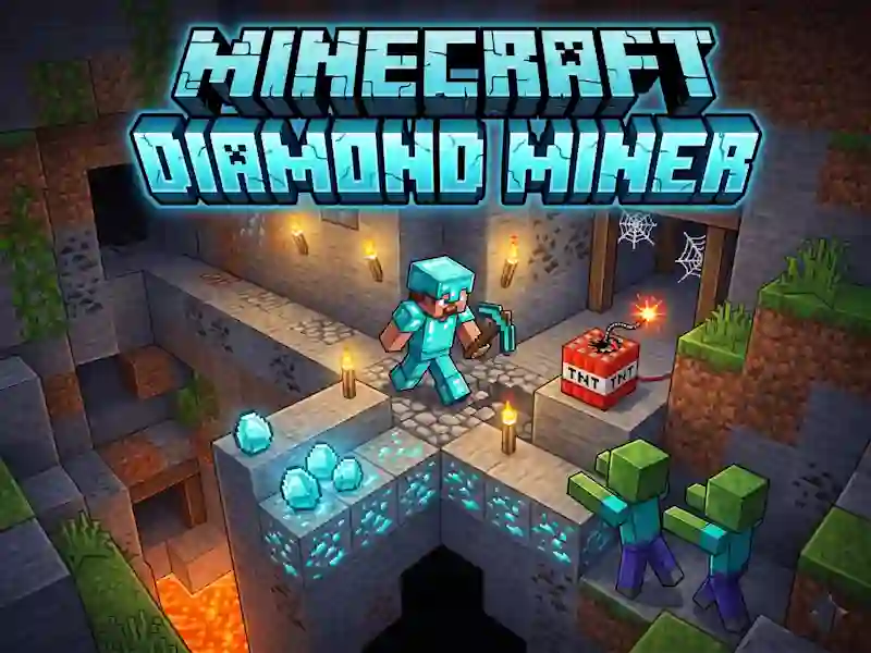 Jogo Minecraft Diamond Miner online