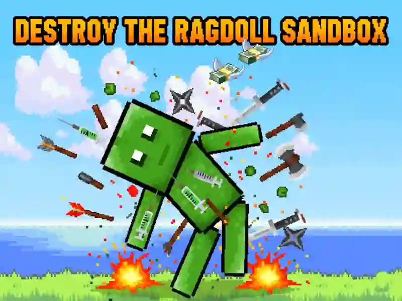 Jogo Destrua a caixa de areia Ragdoll online