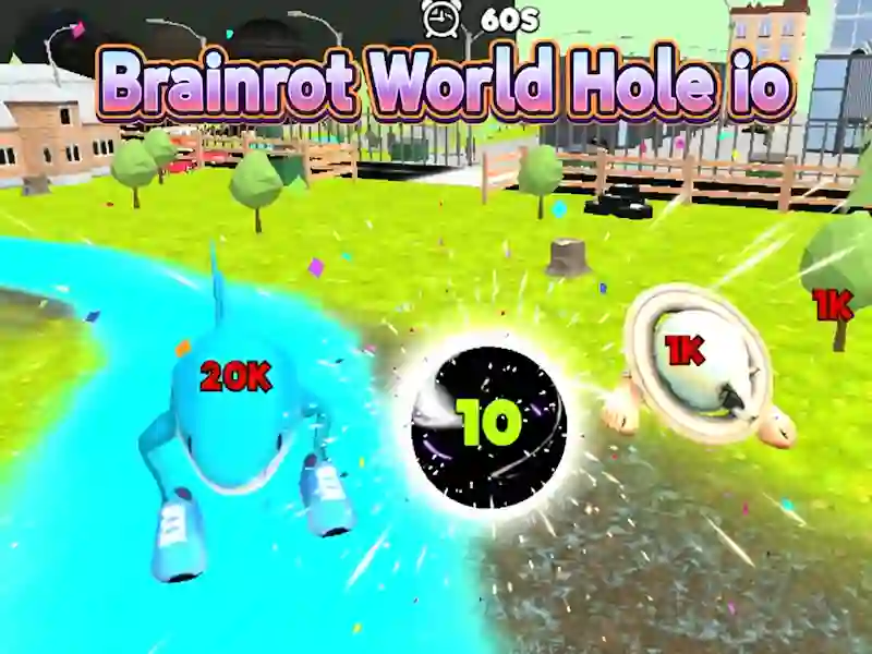 Jogo Brainrot World Hole io online