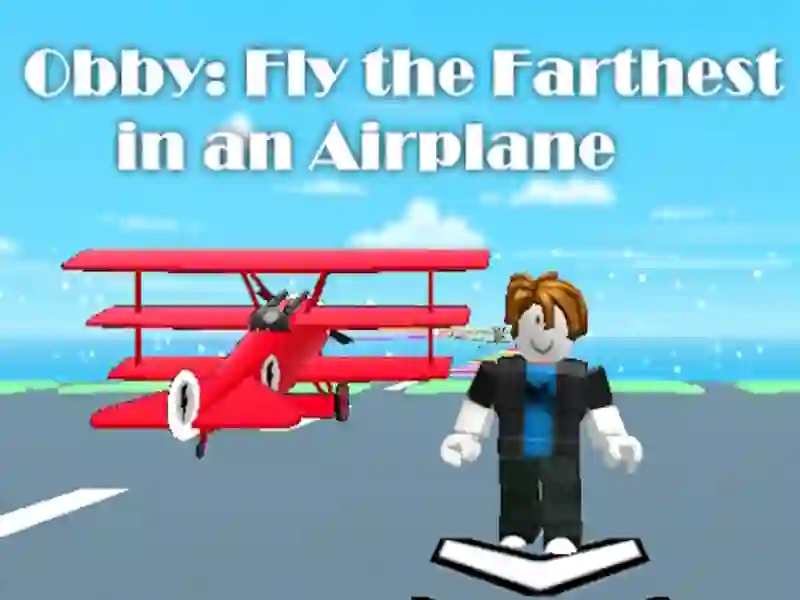 Jogo Obby: voe mais longe em um avião online