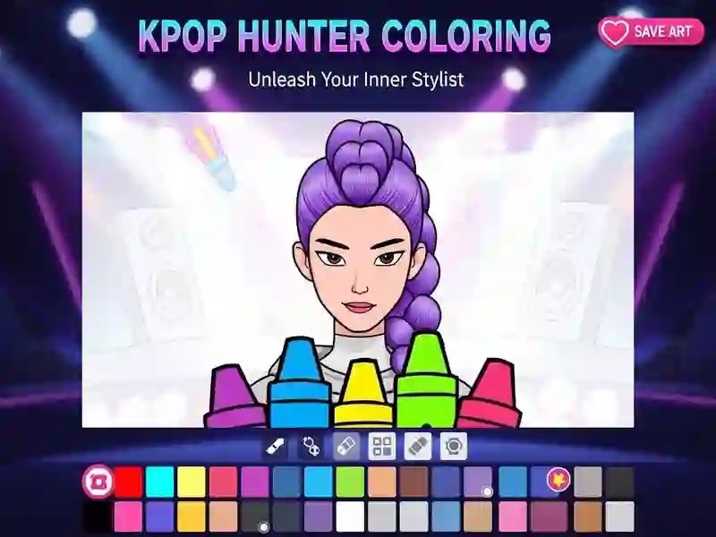 Jogo Coloração de caçador Kpop online