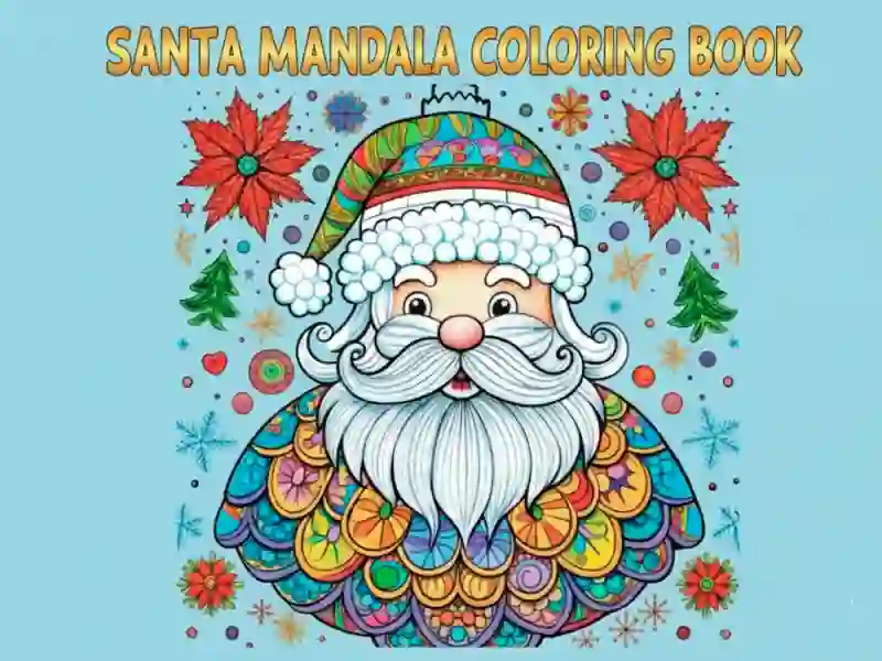 Jogo Desenhos de Santa Mandala para colorir online