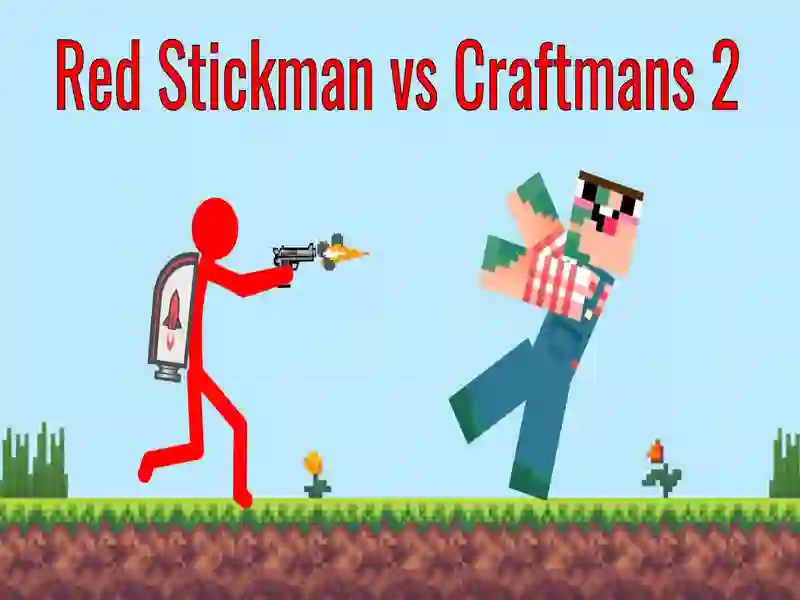 Jogo Stickman Vermelho vs Artesão 2 online Jogo Stickman Vermelho vs Artesão 2 online