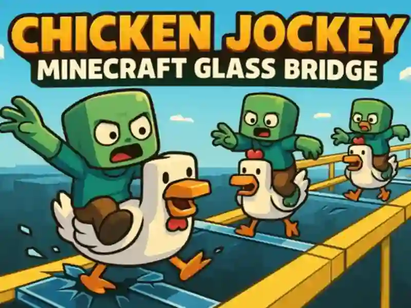 Jogo Jockey de frango: ponte de vidro minecraft online