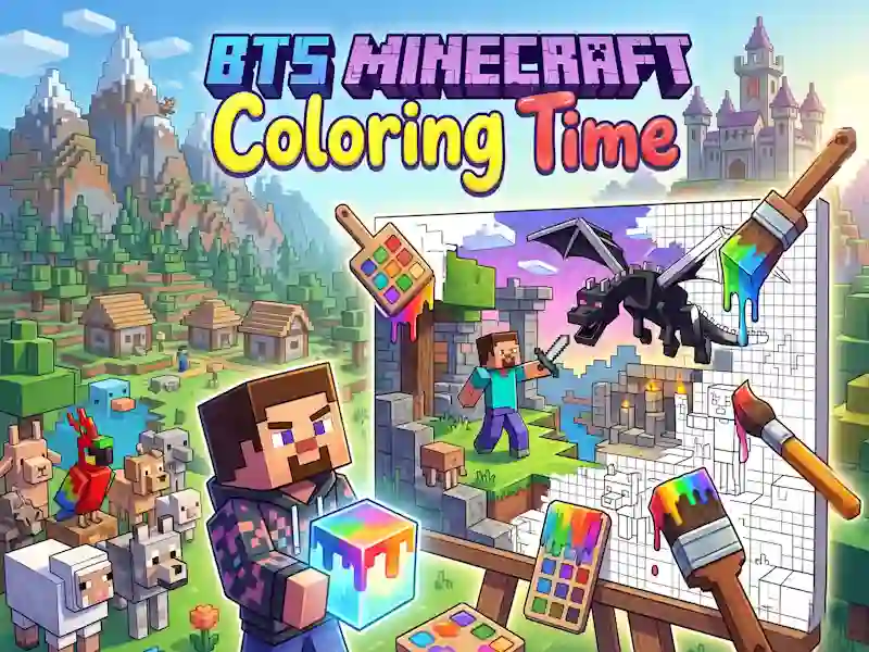 Jogo BTS Minecraft Coloring Time online