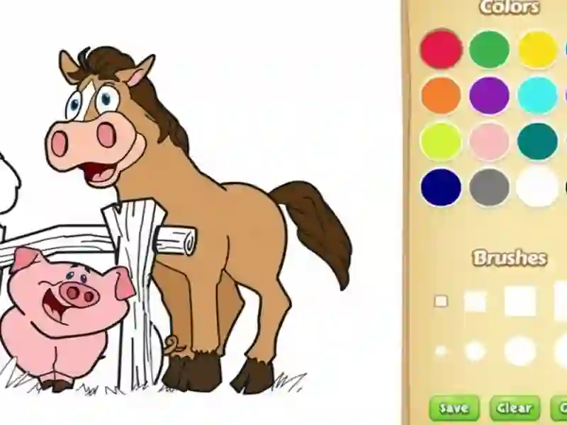 Jogo Livro para colorir de animais de fazenda para crianças online