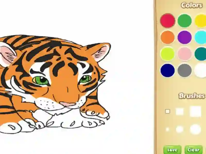 Jogo Baby Tiger Coloring Book online
