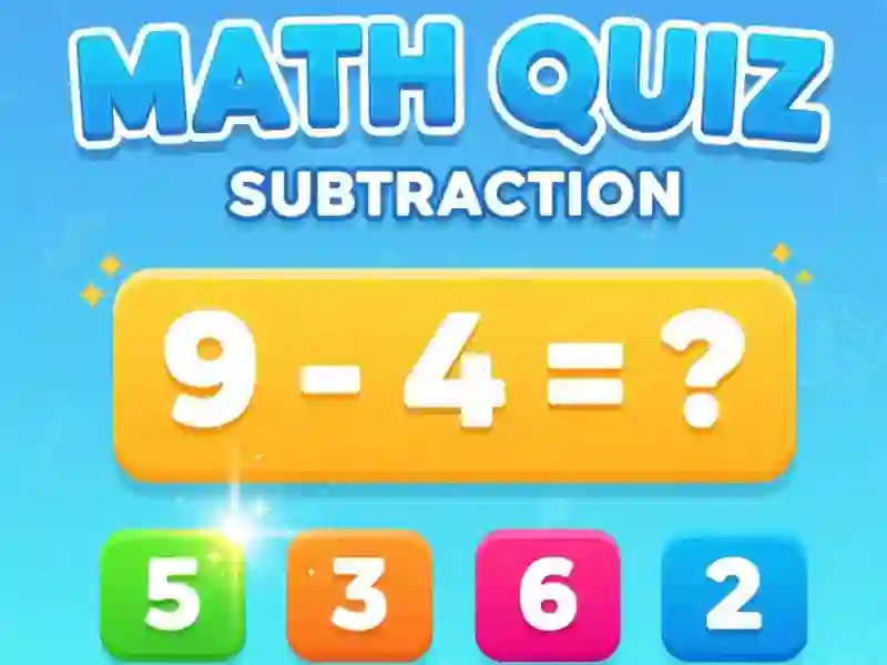 Jogo Teste de matemática — subtração online
