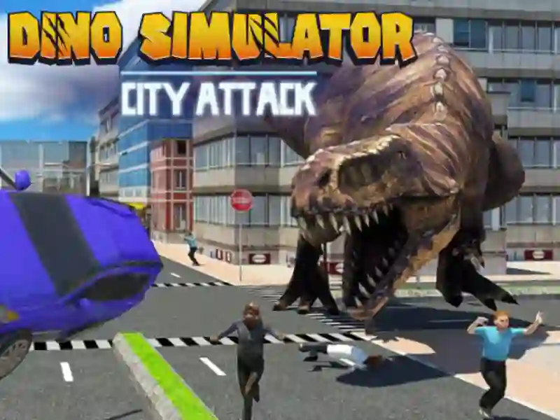 Jogo Ataque da cidade de simulador dino online