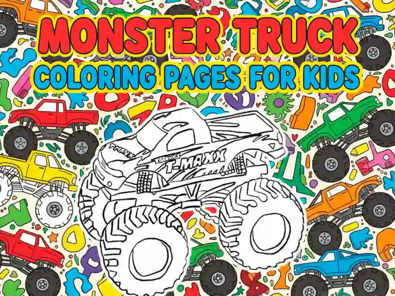Jogo Desenhos para colorir de Monster Truck para crianças online