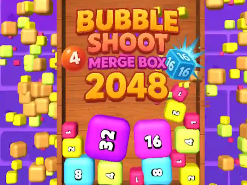 Jogo Bubble Shoot Merge Box 2048 online