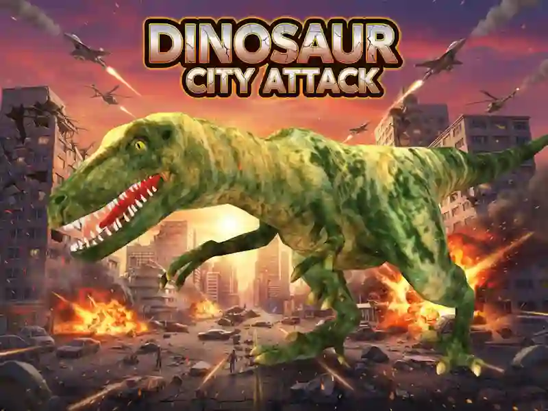 Jogo Ataque à Cidade dos Dinossauros online