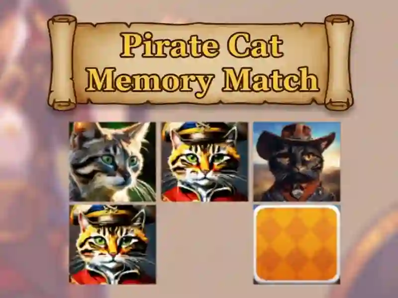 Jogo Jogo de Memória do Gato Pirata online