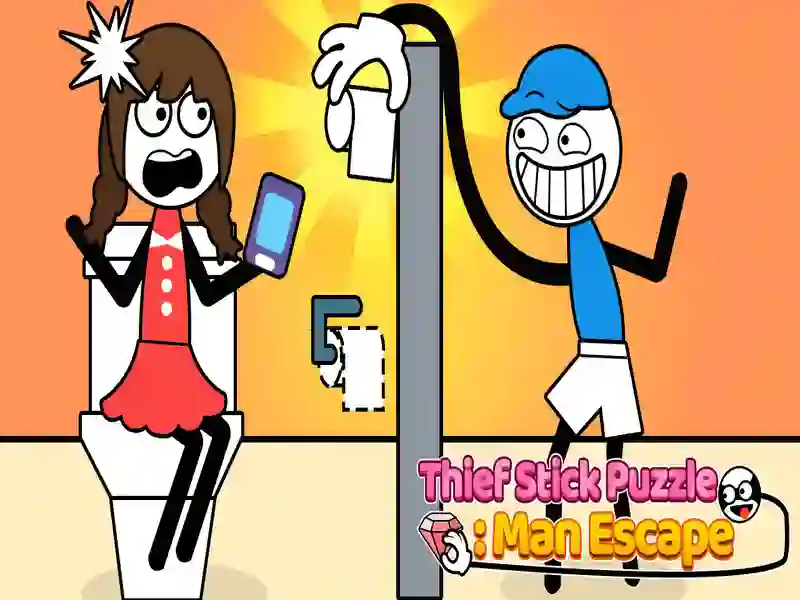 Jogo Ladrão Stick Puzzle Man Escape online