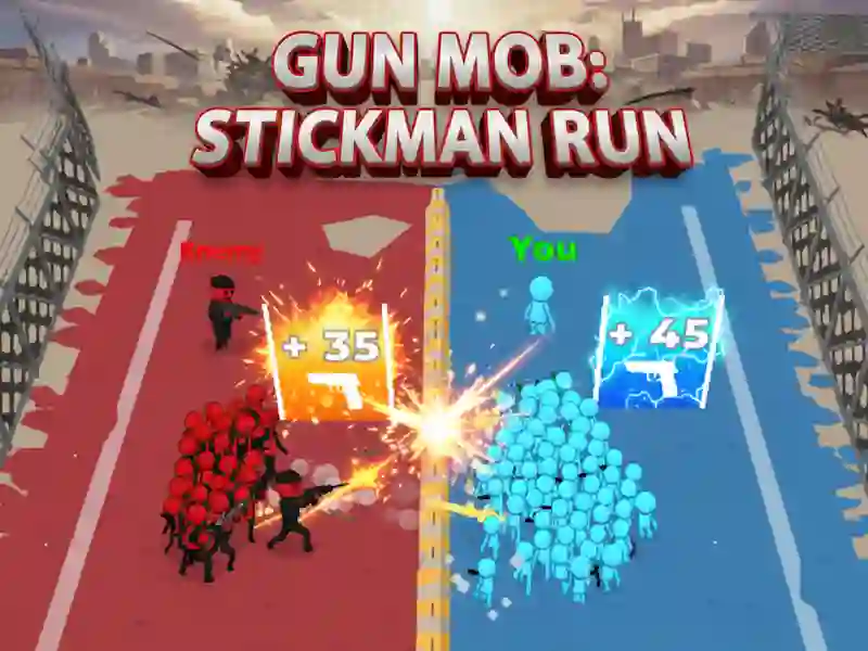 Jogo Gun Mob: Stickman Run online