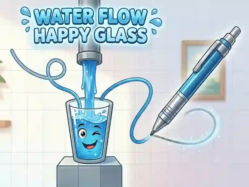 Jogo Water Flow Happy Glass online