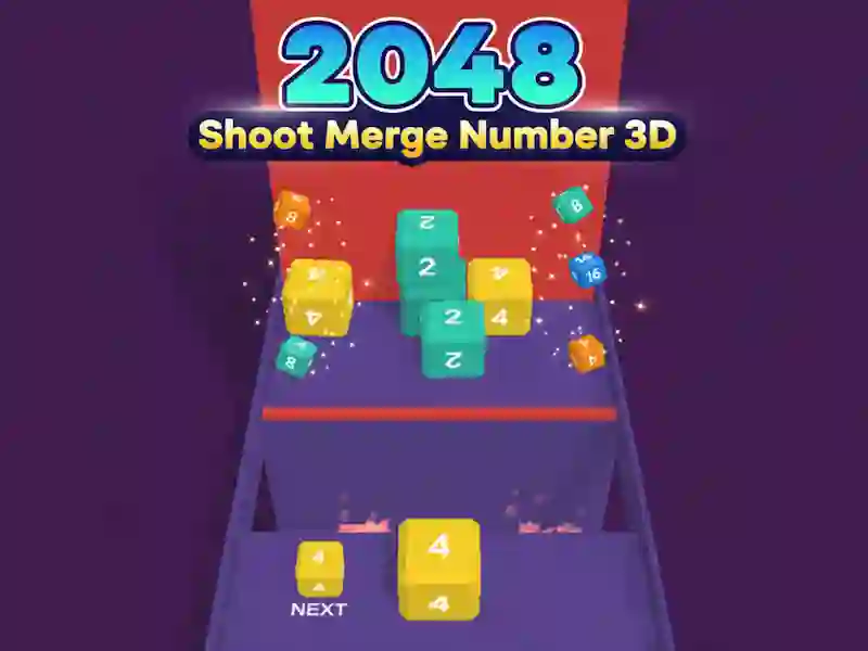 Jogo 2048 Número de mesclagem de tiro Modelo 3D online